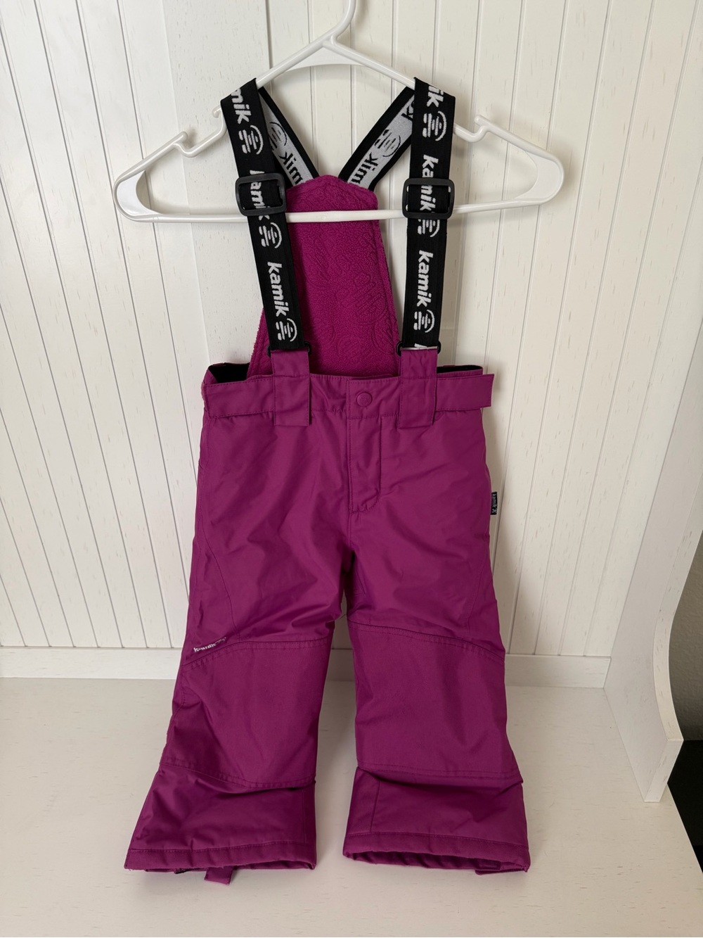 Kamik Kids Purple Snow Pants with Adjustable/removable Suspenders